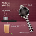 Meshverse Classic Stainless Steel Chai Channi (Tea Strainer)
