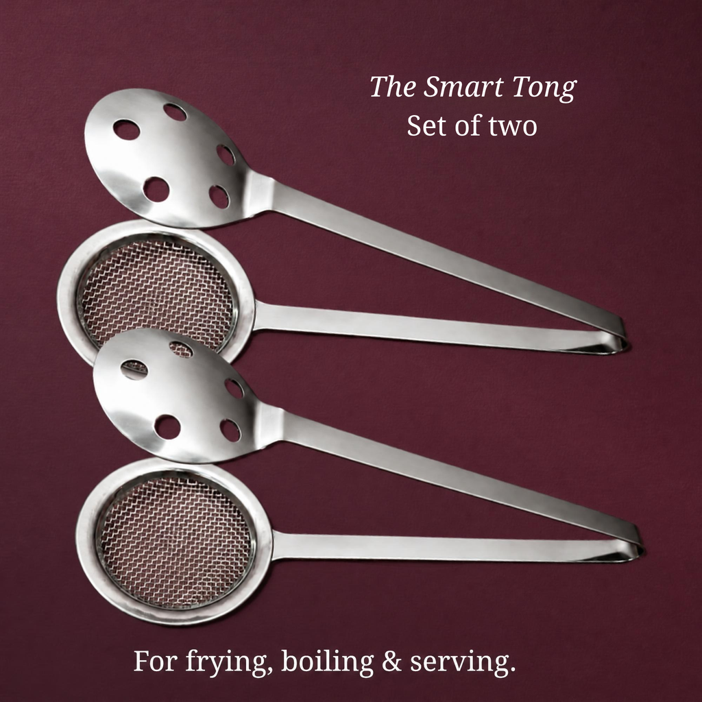 Meshverse Stainless Steel Frying Jali & Slotted Spoon