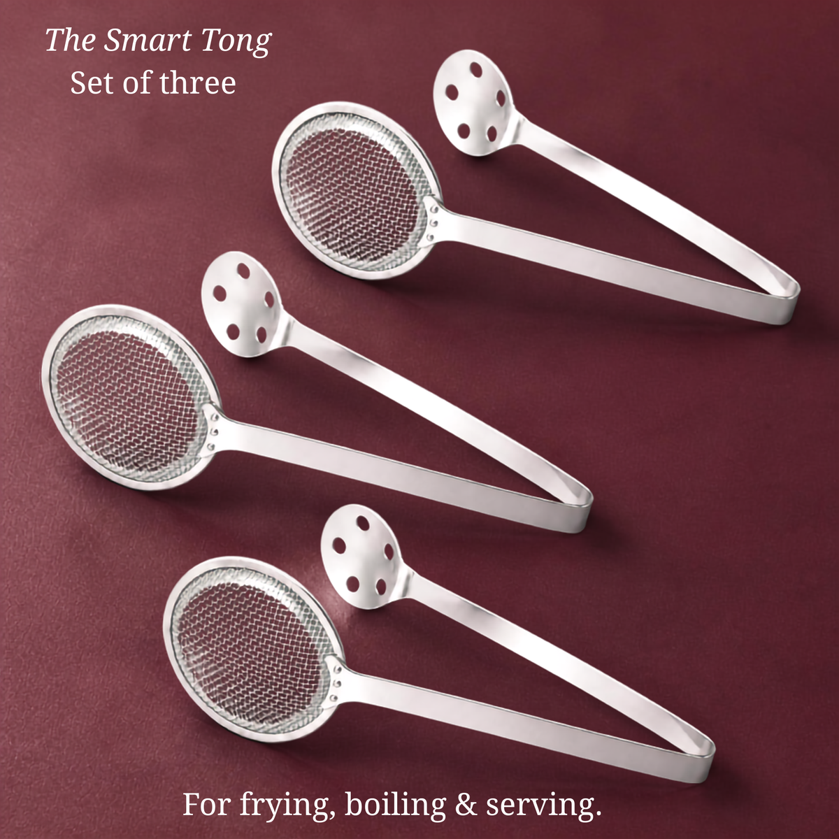 Meshverse Stainless Steel Frying Jali & Slotted Spoon