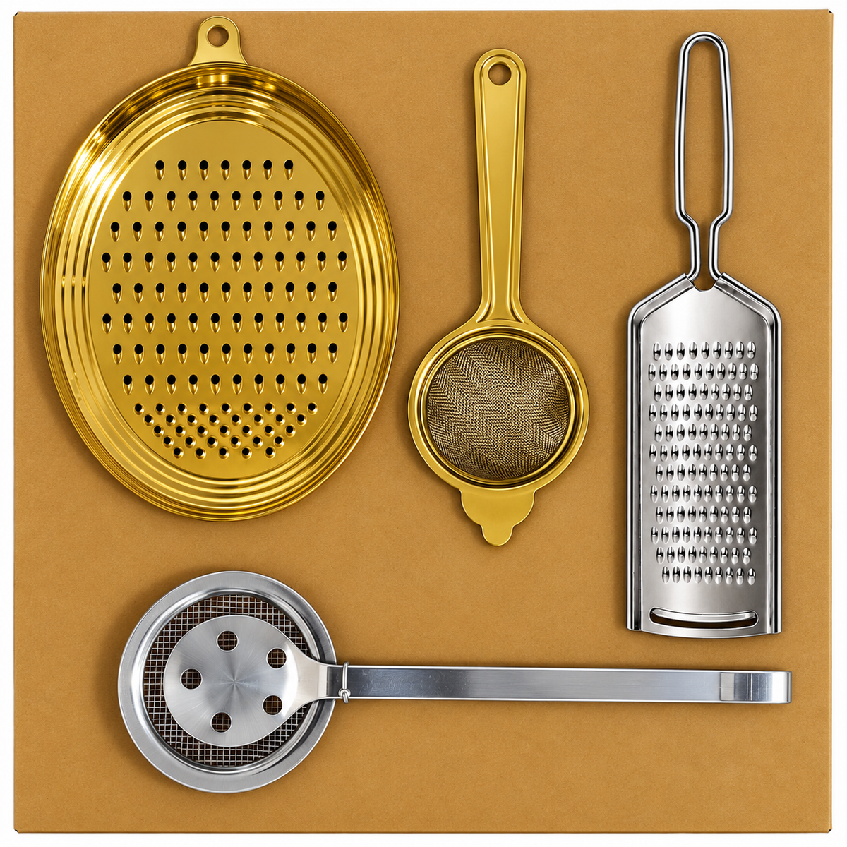 Meshverse Kitchen Essentials Gift Box — 4-Piece Stainless Steel Set