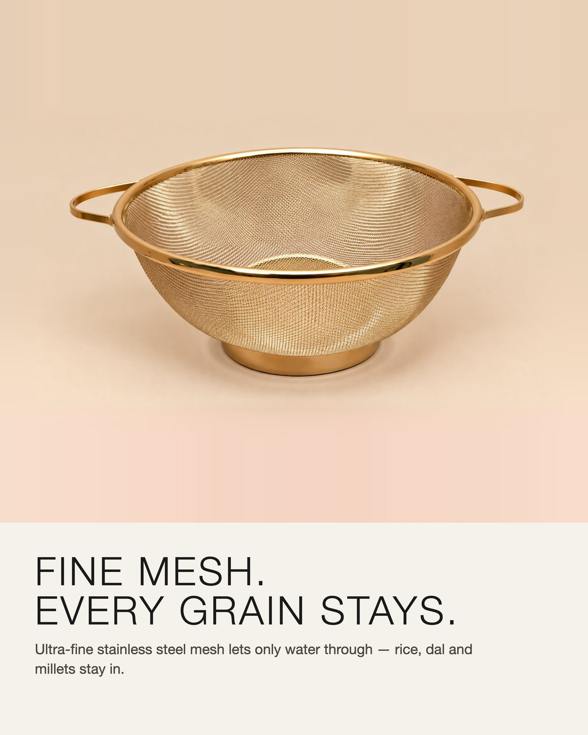 Meshverse Stainless Steel Rice Washing & Straining colander