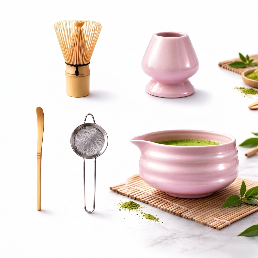 Meshverse Matcha & Hojicha 5-Piece Tea Set