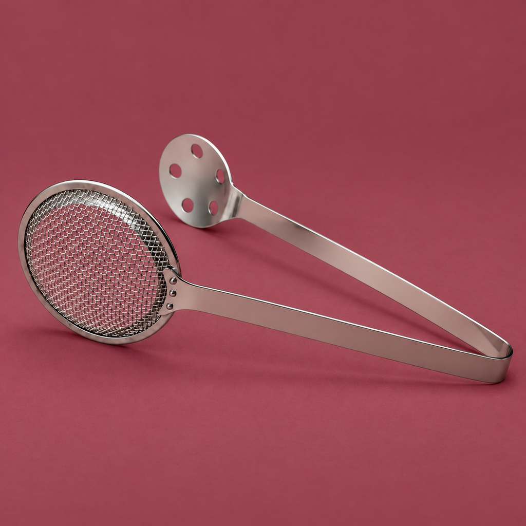 Meshverse Stainless Steel Frying Jali & Slotted Spoon