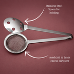 Meshverse Stainless Steel Frying Jali & Slotted Spoon